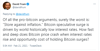 Speechwriter for Former US President George Bush Says BTC Rally Driven by 'Historically Low Interest Rates'