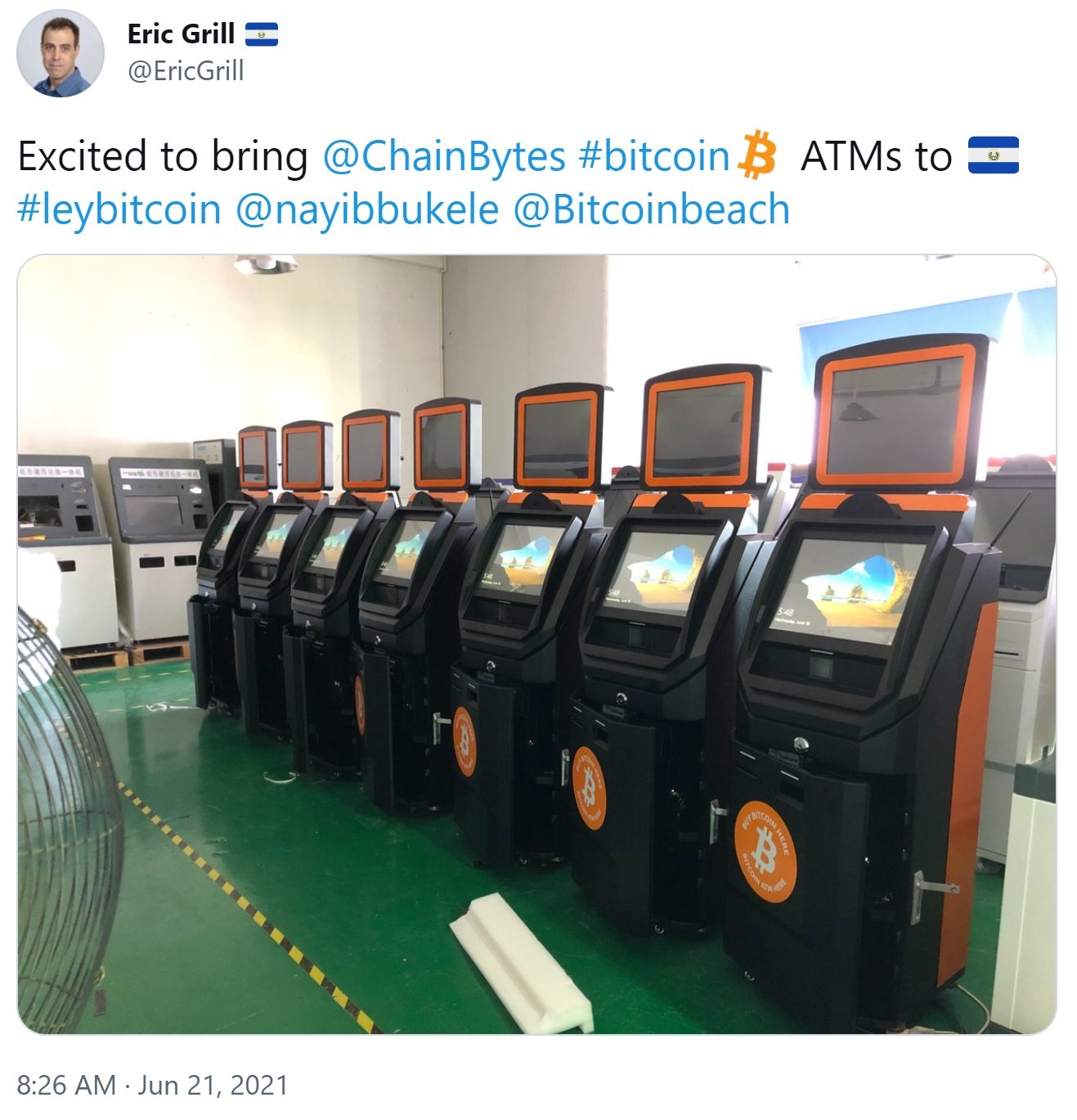 Chainbytes Bringing Bitcoin ATMs to El Salvador, Launching Manufacturing Hub