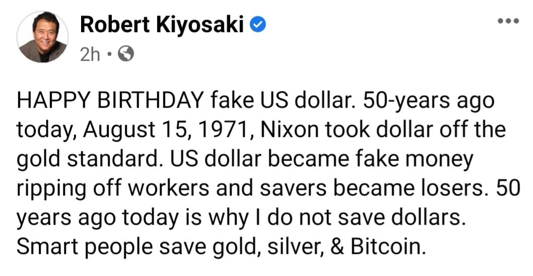 The 50th Anniversary of 'Nixon Shock:' How to Suspend the Convertibility of the Dollar With Gold Burned Today's Fiat World