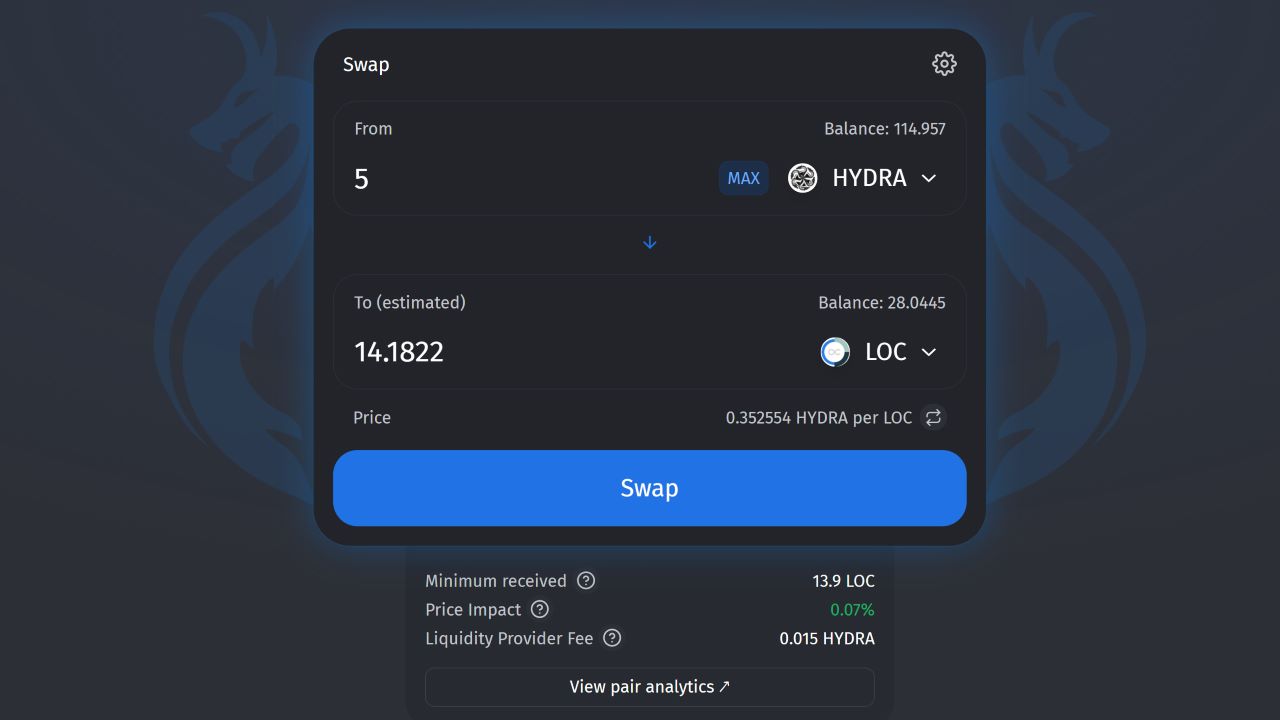 Hydra Chain Claims Its Spot by Launching a Native DEX