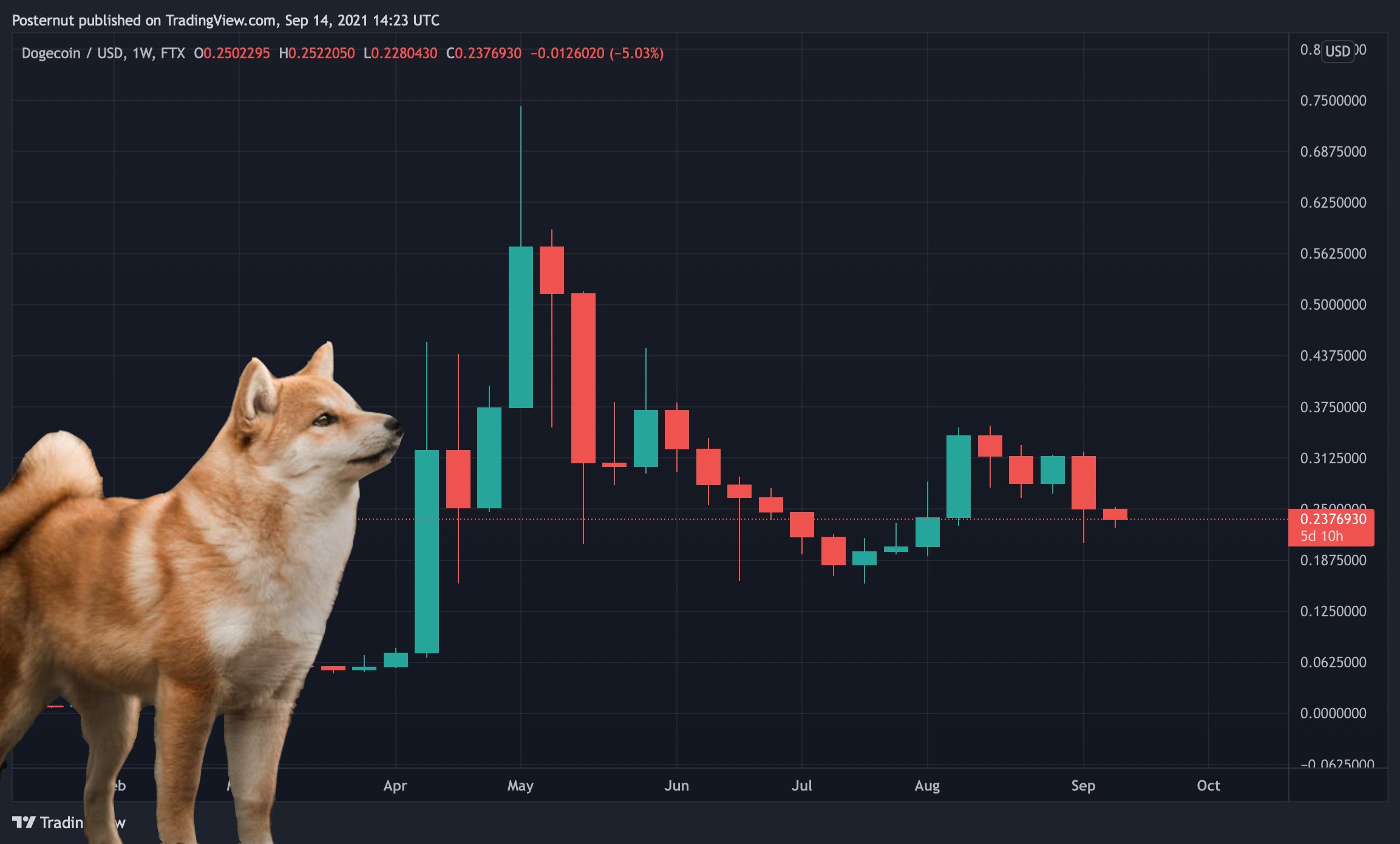 Dogecoin's Four-Legged Fall — DOGE Slides to the 9th Market Cap Position Dropping 18% Last Month
