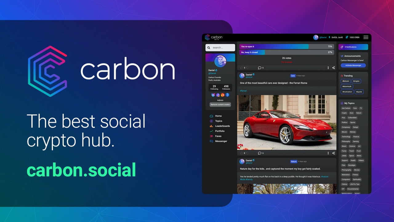 The Highly Anticipated Carbon Social Platform Has Launched