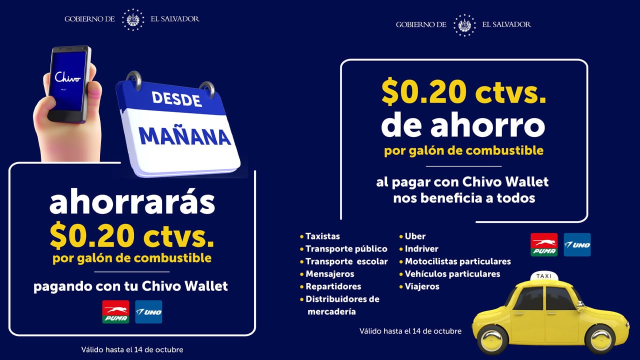 Tổng thống Salvador Nayib Bukele cho biết công dân thanh toán xăng bằng ví Chivo sẽ được giảm giá