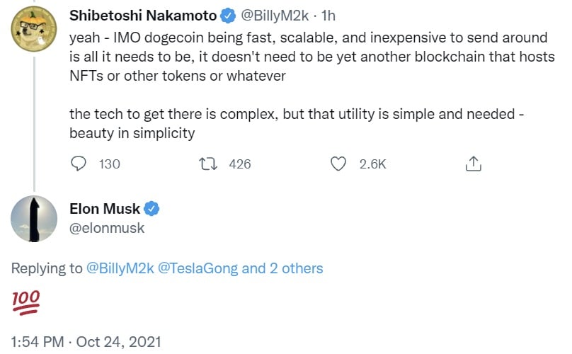Elon Musk Discusses Important Dogecoin Improvements, Confirms No Investment in Shiba Inu
