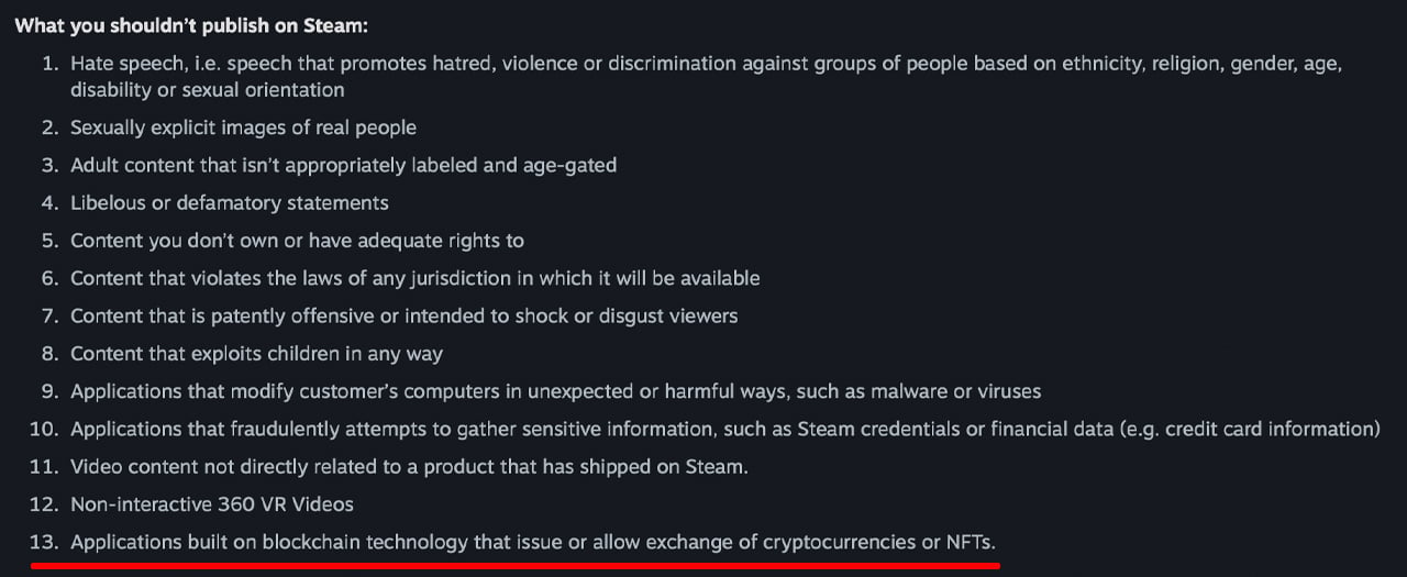 Valve prohíbe los juegos basados ​​en blockchain, NFT y criptomonedas desde la plataforma de juegos Steam