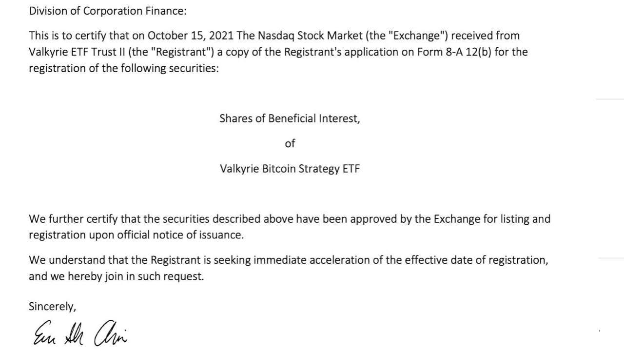 De nouveaux dépôts auprès de la SEC donnent l'impression que les régulateurs américains ont approuvé un ETF à terme Bitcoin
