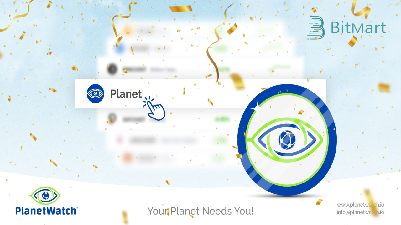 PlanetWatch 宣布在 Bitmart 上架 PLANETS 代币