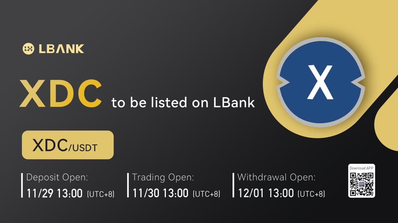 LBank Exchange Listed XinFin Digital Contract (XDC) on November 30, 2021