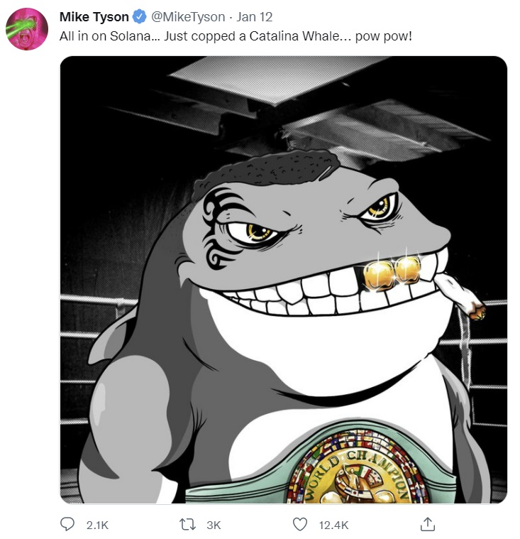 catalina whale Boxing Legend Mike Tyson Says He’s ‘All in’ on Solana Crypto — Asks Fans How High SOL Will Go