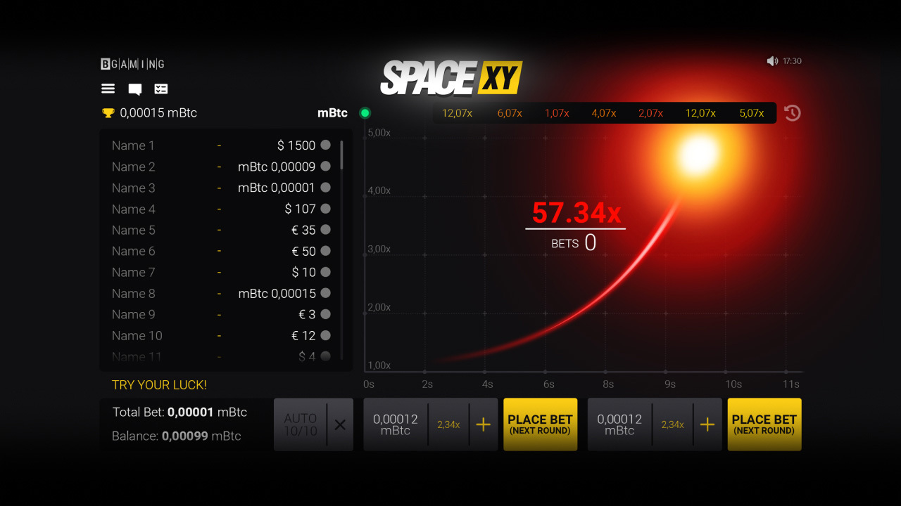 Bitcoin.com Games lanza su primer Crash Game Space XY