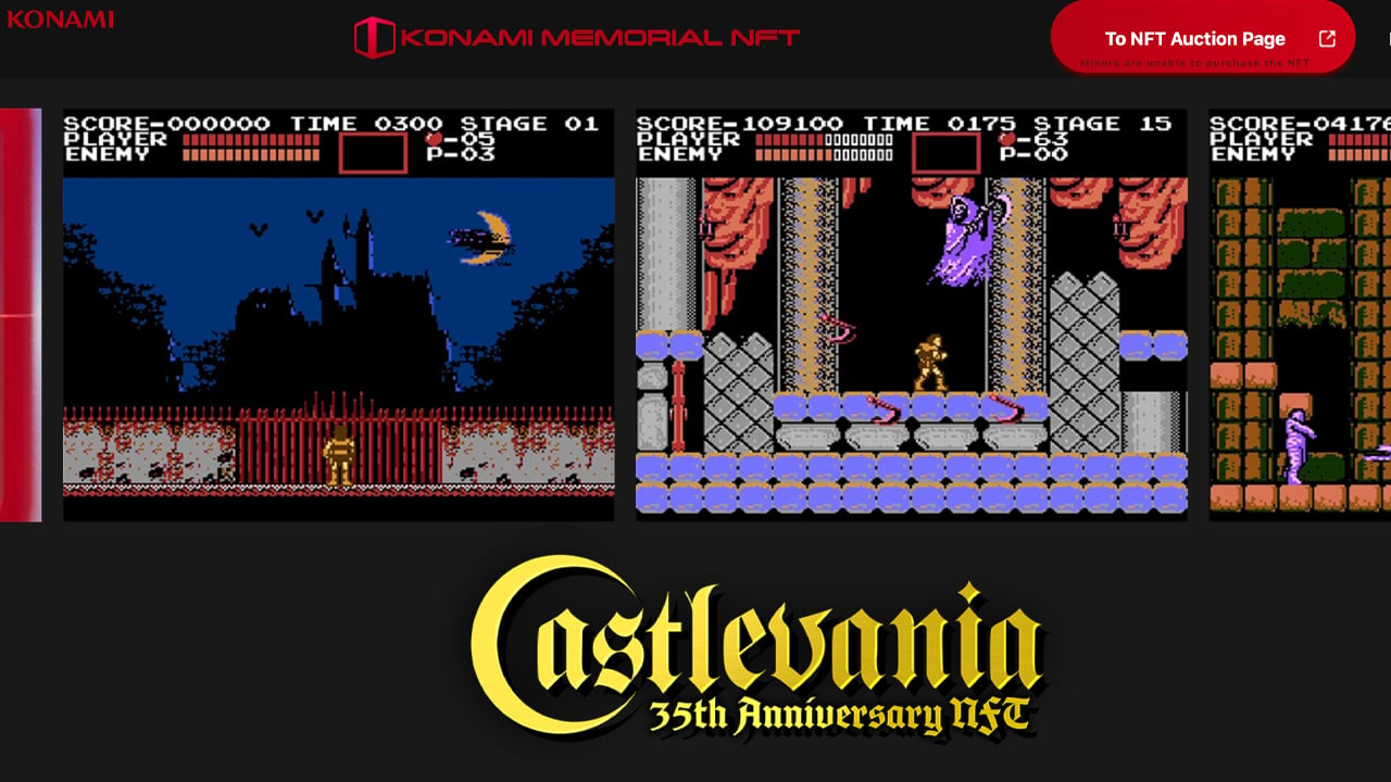 Le géant japonais du jeu vidéo Konami révèle les NFT du 35e anniversaire de Castlevania