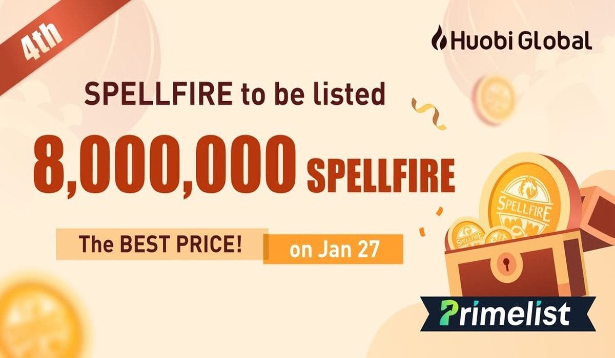 Spellfire to Huobi Primelist on January 27th