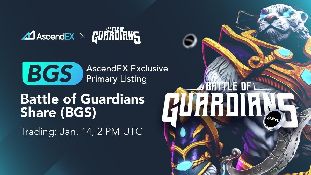 AscendEX Lists Battle of Guardians Token, BGS