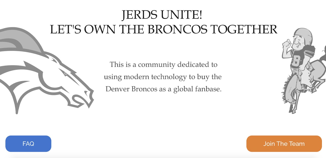 Web3 DAO aiming to buy NFL team, BuyTheBroncos, plans non-saleable