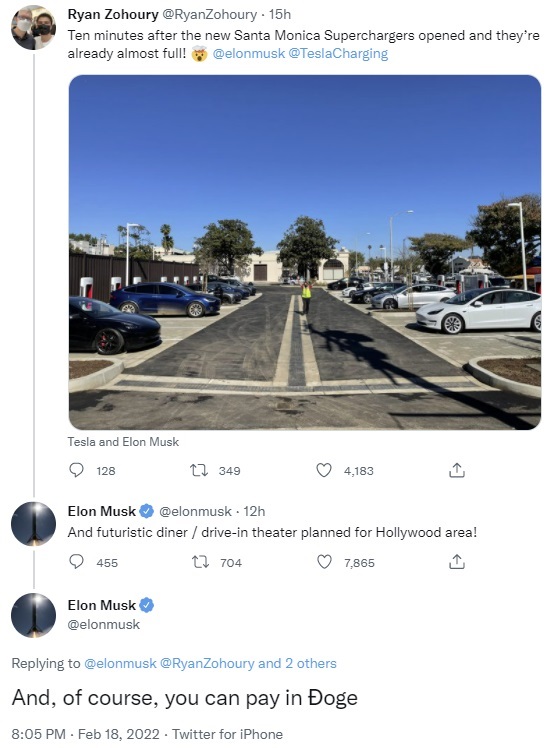 Elon Musk tiết lộ Dogecoin sẽ được chấp nhận tại Nhà hát Lái xe trong tương lai mới của Tesla