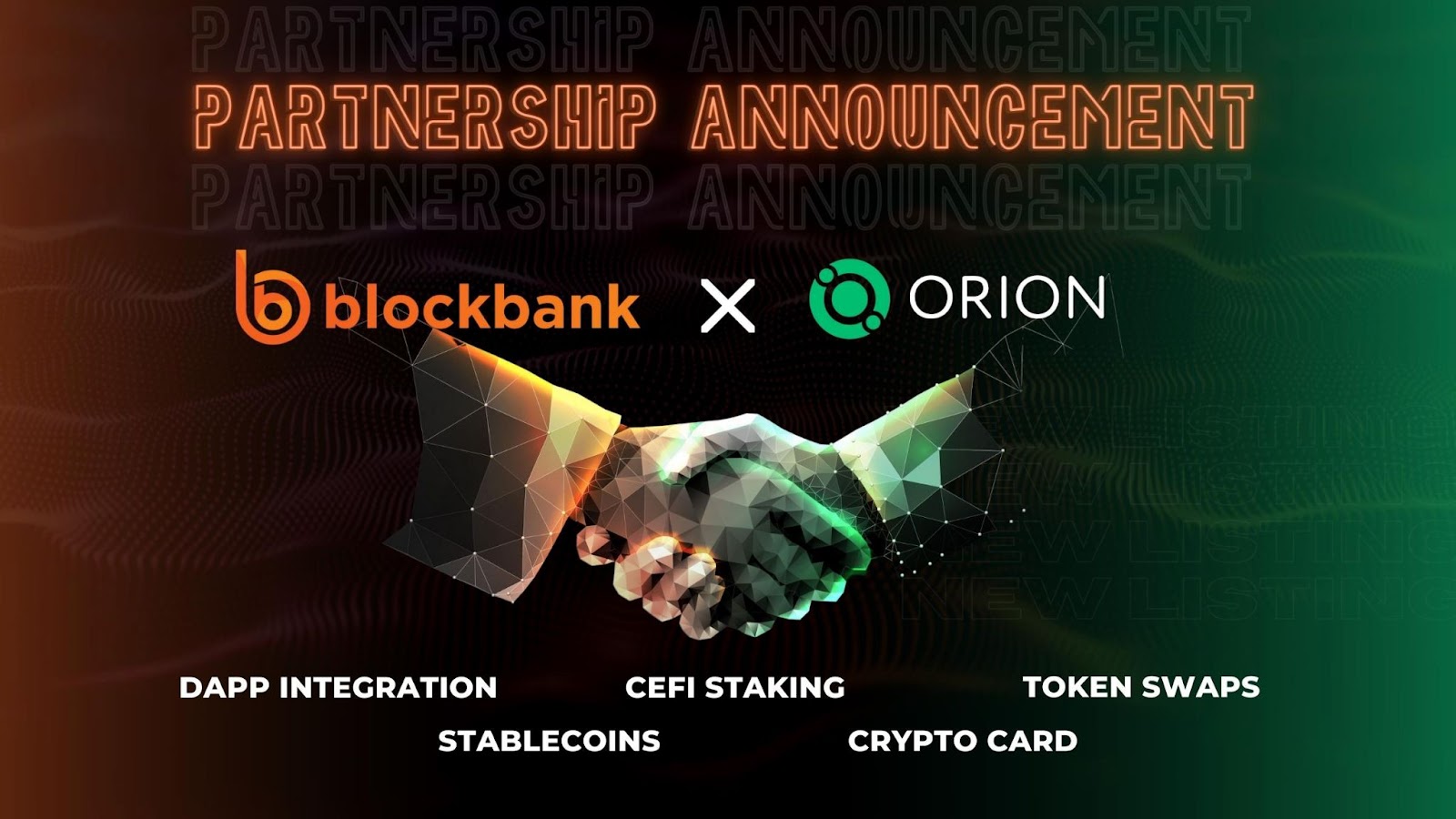 Blockbank Integrates Orion․Money