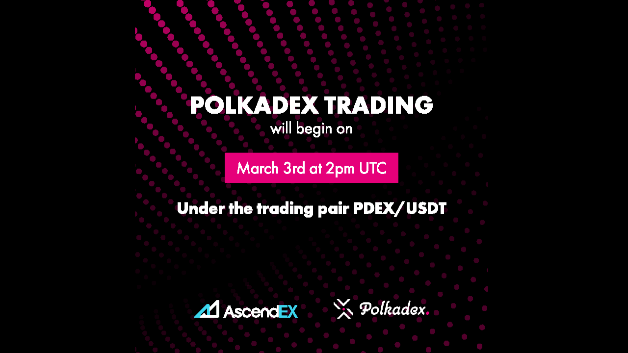 AscendEX Lists Polkadex, PDEX