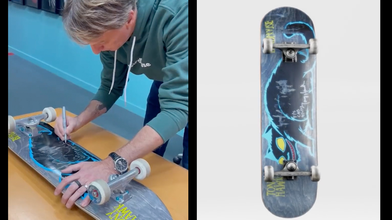 Tony Hawk's latest NFT with a signed physical skateboard