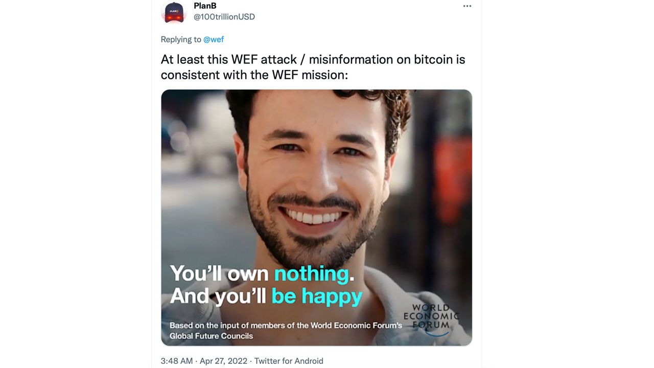 The World Economic Forum Shares a Video About Changing Bitcoin Code to Proof of Stake