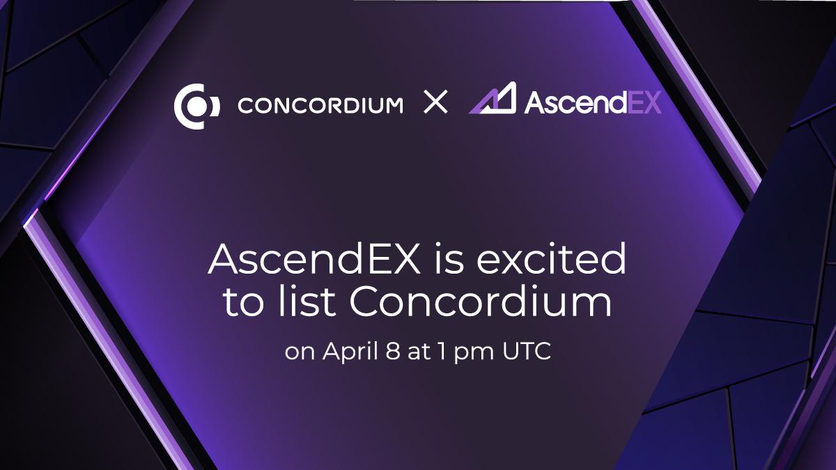 AscendEX Lists Concordium, CCD