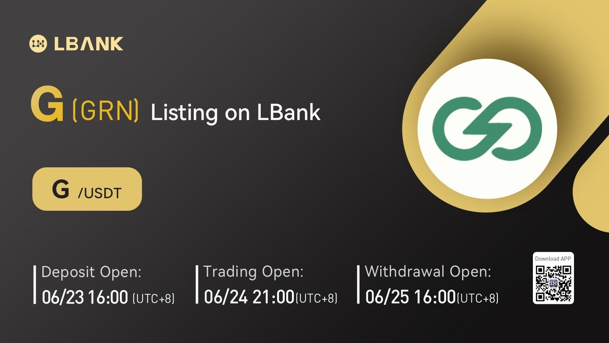 GRN (G) Is Now Available for Trading on LBank Exchange