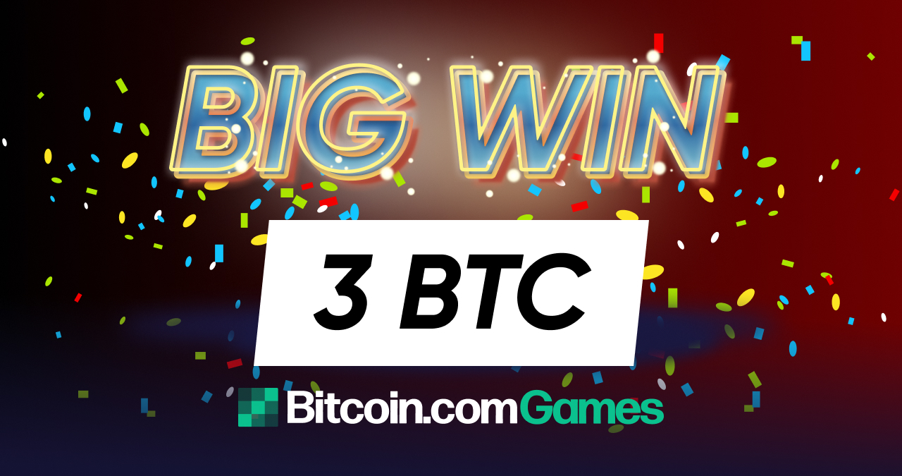 Another 3 BTC Jackpot won at Bitcoin.com Games, over 15 players 10x their deposit this month