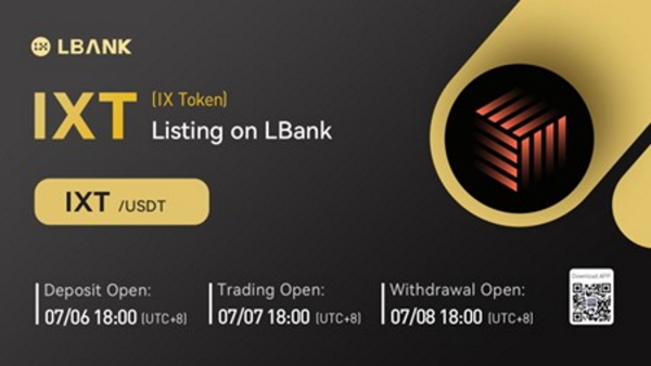 LBank Exchange Will List IX Token (IXT) on July 7, 2022