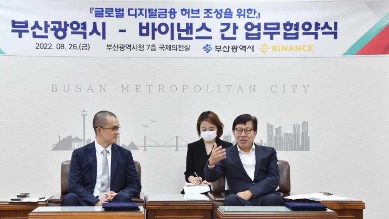 Binance to Help South Korean City of Busan Grow Crypto Adoption, Develop Bloc...