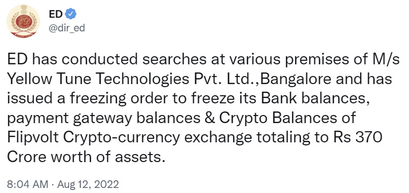 India Freezes Peter Thiel-Backed Bold Crypto and Banking Assets Worth $46 Million