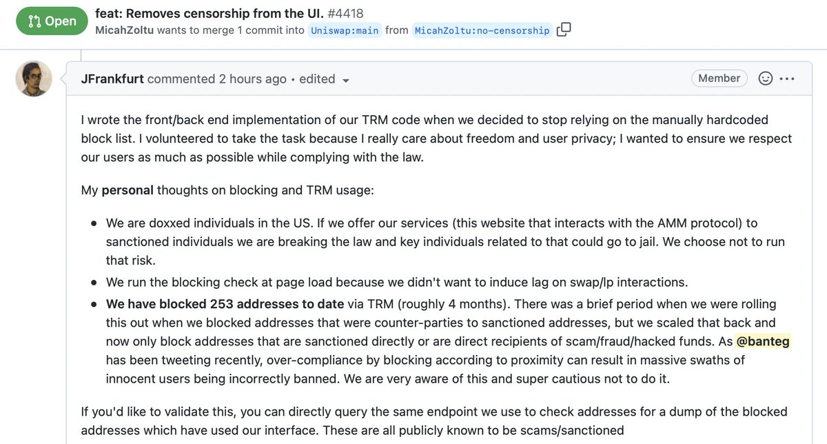 Uniswap censura 253 criptodirecciones incluidas en la lista negra por delitos y asociaciones sancionadoras