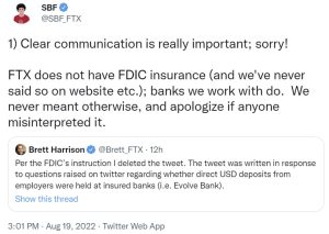 FDIC Issues Crypto-Related Cease and Desist Orders to 5 Firms Including FTX US Exchange FDIC Issues Crypto-Related Cease and Desist Orders to 5 Firms Including FTX US Exchange