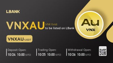 LBank Exchange Will List VNX Gold (VNXAU) on October 25, 2022