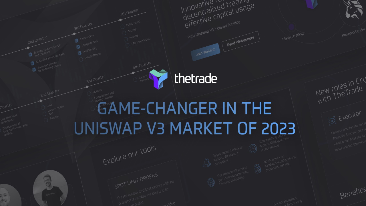 TheTrade Is a Game-Changer in the Uniswap V3 Market of 2023 – Press release Bitcoin News