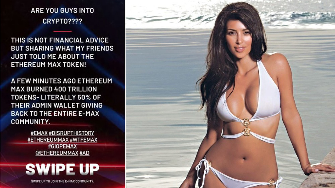 La SEC acusa a la socialité Kim Kardashian por promocionar ilegalmente Ethereummax