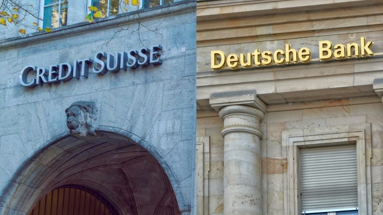 'Trading Like a Lehman Momentâ â Credit Suisse, Deutsche Bank Suffer From Distressed Valuations as the Banksâ Credit Default Insurance Nears 2008 Levels