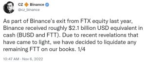 Crypto Exchange Binance Dumping All FTX Token Holdings — CEO Cites 'Recent Revelations' Crypto Exchange Binance Dumping All FTX Token Holdings — CEO Cites 'Recent Revelations'