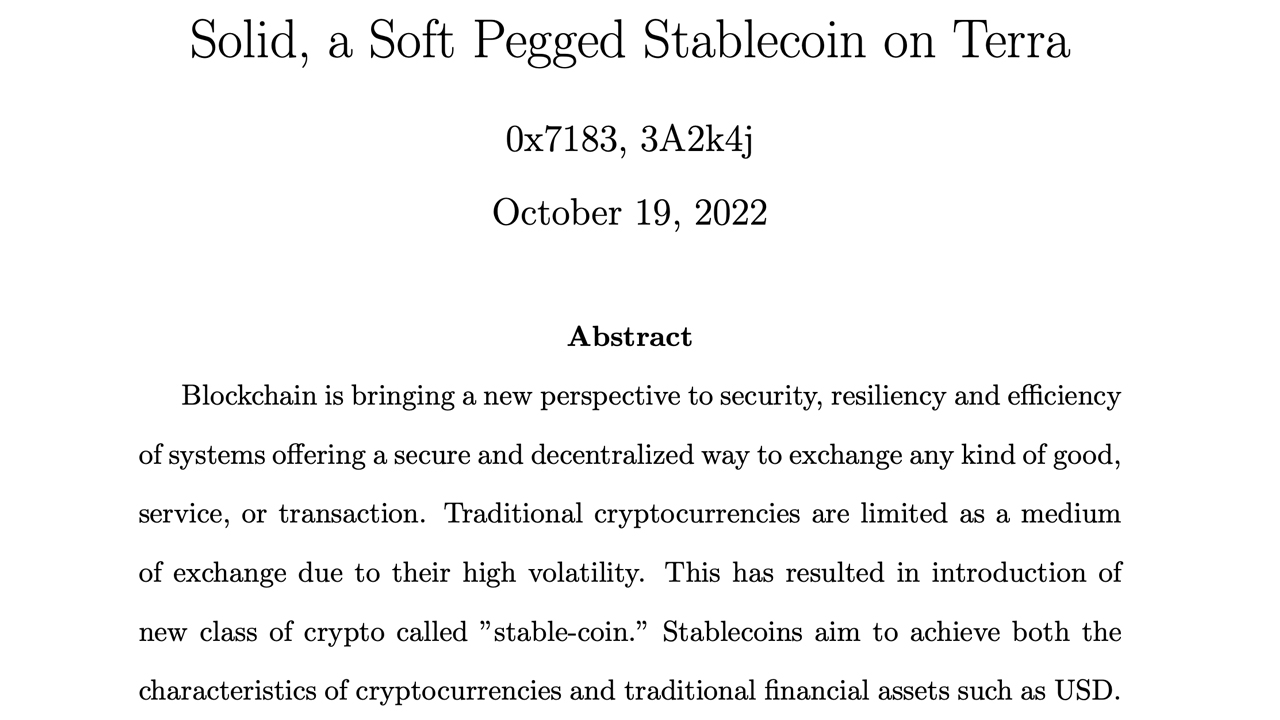 Following the Great UST Collapse, a Defi Project Plans to Launch a 'Soft-Pegged Stablecoin' Built on Terra