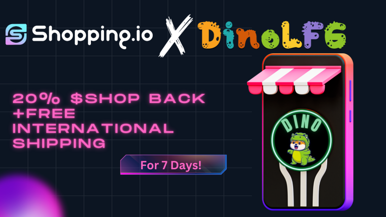 Shopping․io Integrates DINO LFG Enabling $DINO for E-Commerce Shopping - Bitcoin News (Picture 1)