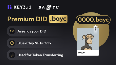 KEY3․id Launches Bored Ape Domain ․bayc, the First Digital Identity Bound to Blue Chip NFTs