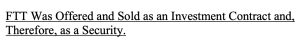 SEC Charges Against FTX, Alameda Execs Wang and Ellison Reveal Key Findings, US Regulator Says FTT Is a Security SEC Charges Against FTX, Alameda Execs Wang and Ellison Reveal Key Findings, US Regulator Says FTT Is a Security