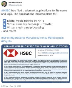 Banking Giant HSBC Files Trademarks for a Wide Range of Digital Currency and Metaverse Products Banking Giant HSBC Files Trademarks for a Wide Range of Digital Currency and Metaverse Products