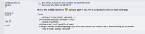 An Unknown Individual Signed a Message Associated With BTC Block 1,018, Reward Was Minted 16 Days After Satoshi Launched Bitcoin An Unknown Individual Signed a Message Associated With BTC Block 1,018, Reward Was Minted 16 Days After Satoshi Launched Bitcoin