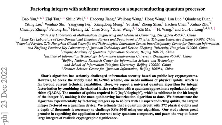 Chinese Quantum Computer Encryption Chinese Researchers Claim Success in Breaking RSA Encryption With ...