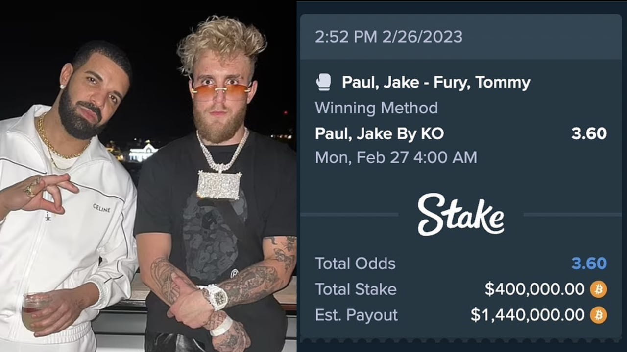 Rap Star Drake Loses $400,000 Bitcoin Bet on Jake Paul in Split-Decision Loss to Tommy Fury