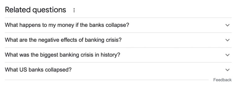 Google Trends Data Reveals Searches for ‘Banking Crisis,’ ‘Bank Runs,’ Skyrocket
