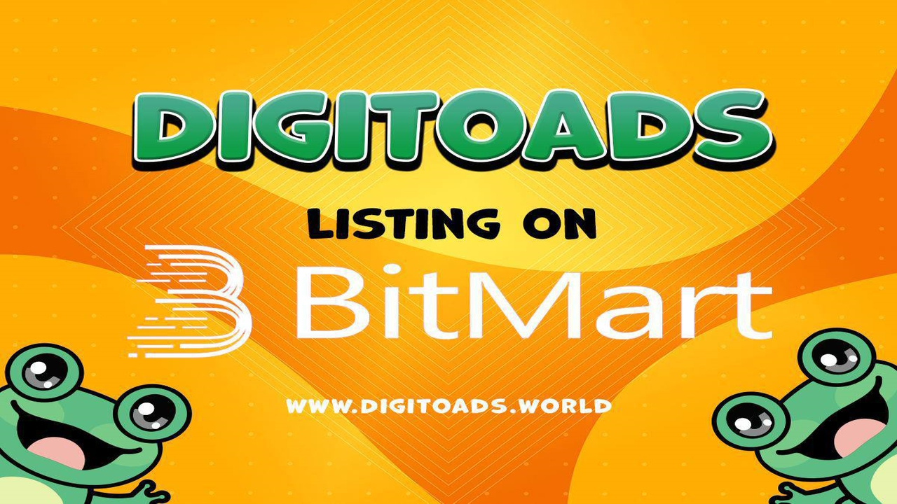 New Meme Coin DigiToads TOADS Token to List on BitMart Exchange