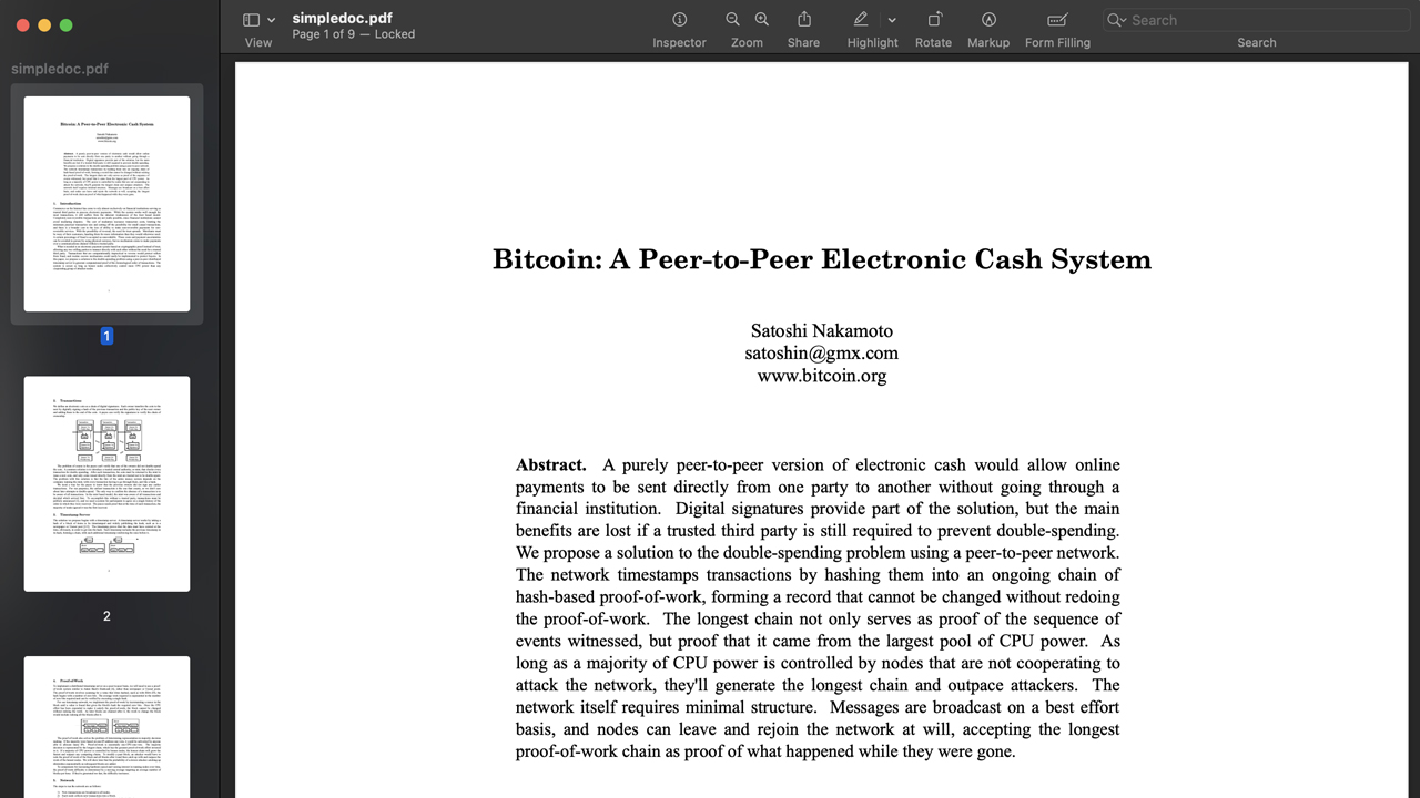 Hidden Treasure: Every Modern Copy of macOS Contains a Copy of Bitcoin's White Paper