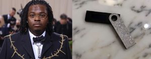 Snoop Dogg Sports Blinged-Out Crypto Hardware Wallet at Wrestlemania 39 Snoop Dogg Sports Blinged-Out Crypto Hardware Wallet at Wrestlemania 39