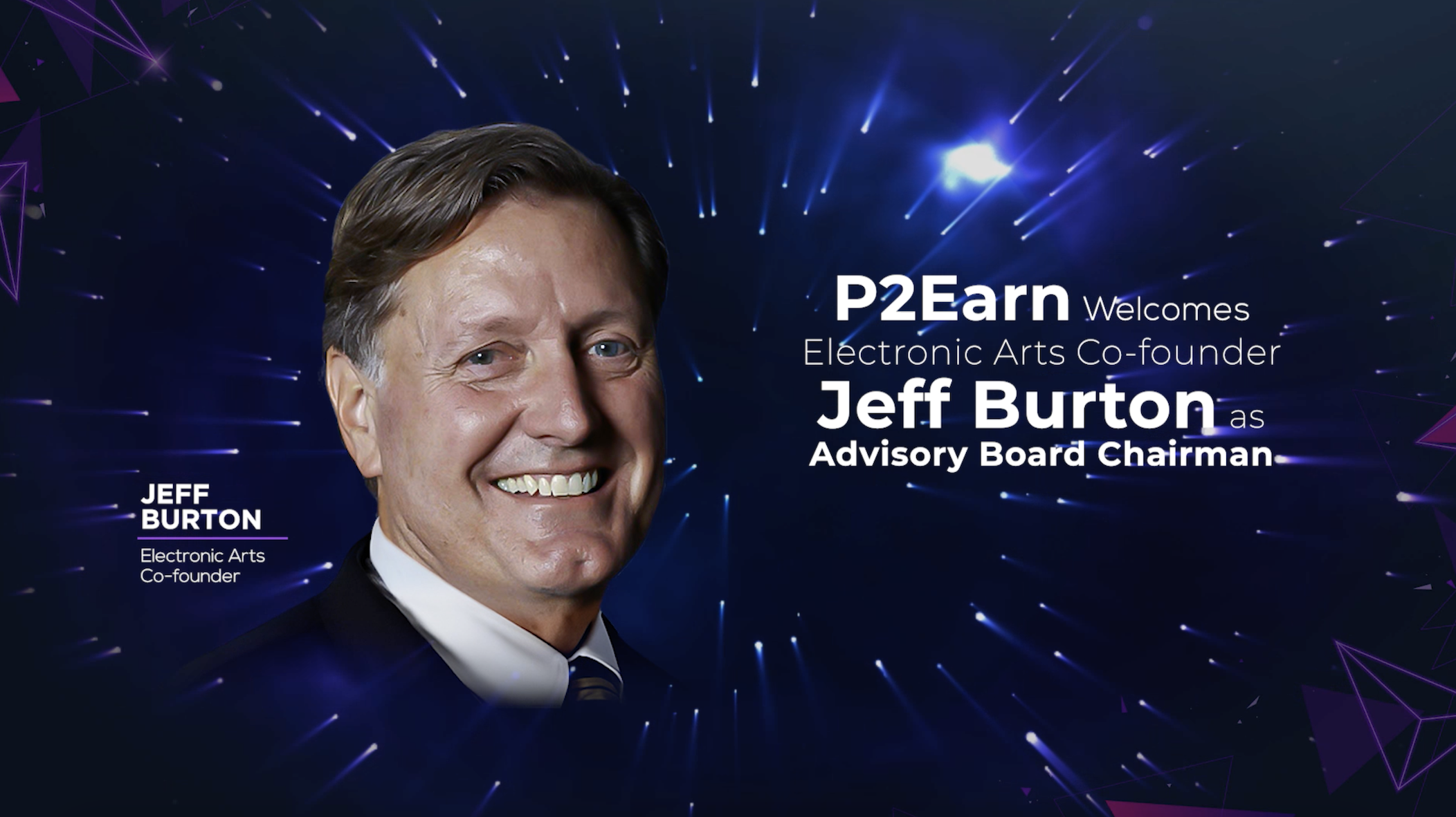 Electronic Arts EA Co Founder Jeff Burton Joins P2Earn as New