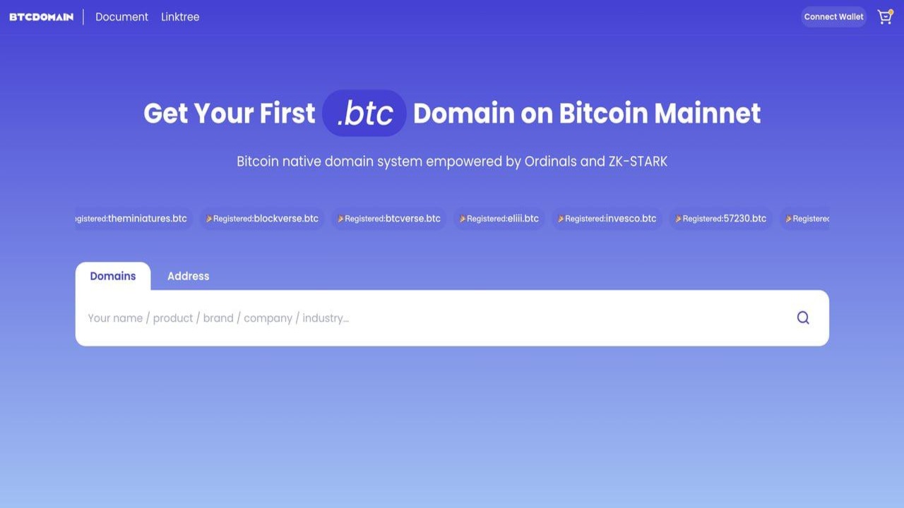 BTCDomain's New Upgrade Welcomes the Era of On-Chain Websites with Enhanced User Experience